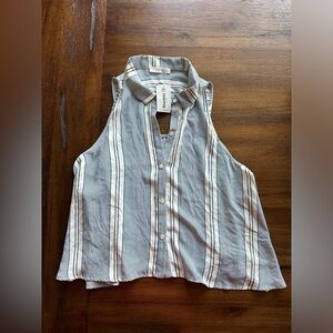 Lush Striped Sleeveless Top- size Medium